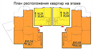 Планировка серии П-ЗМ. Квартиры на этаже